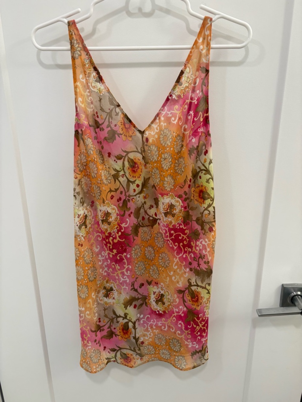 Victoria’s Secret Vintage Y2K Floral Chiffon Sheer Slip Dress Size Medium